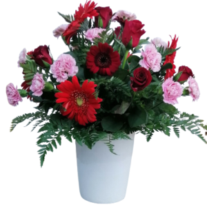 Soulmates - Carnations, Roses & Gerberas in a Vase